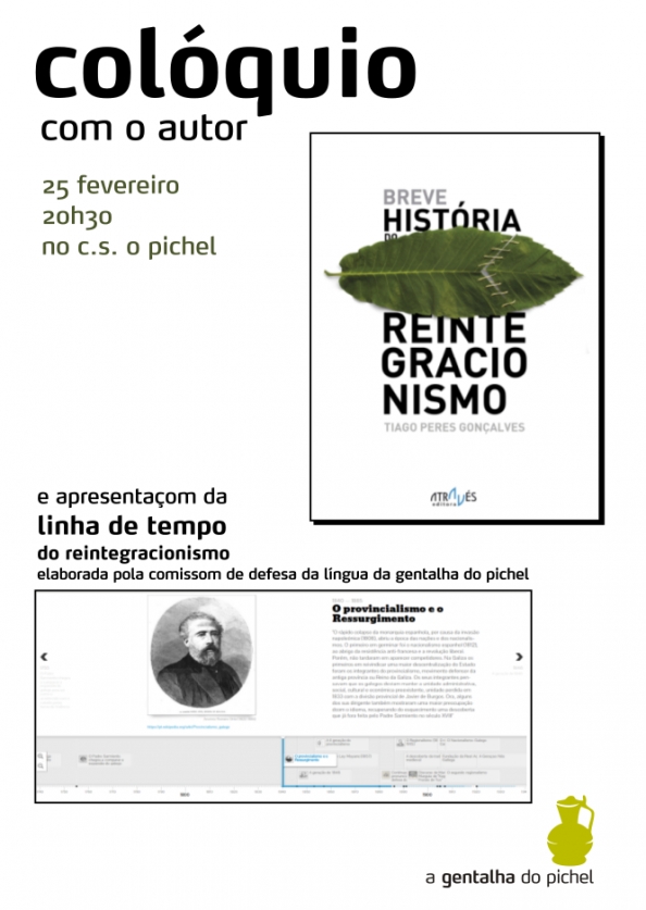 A história do reintegracionismo é protagonista no dia 25 de fevereiro no Centro Social do Pichel, em Compostela